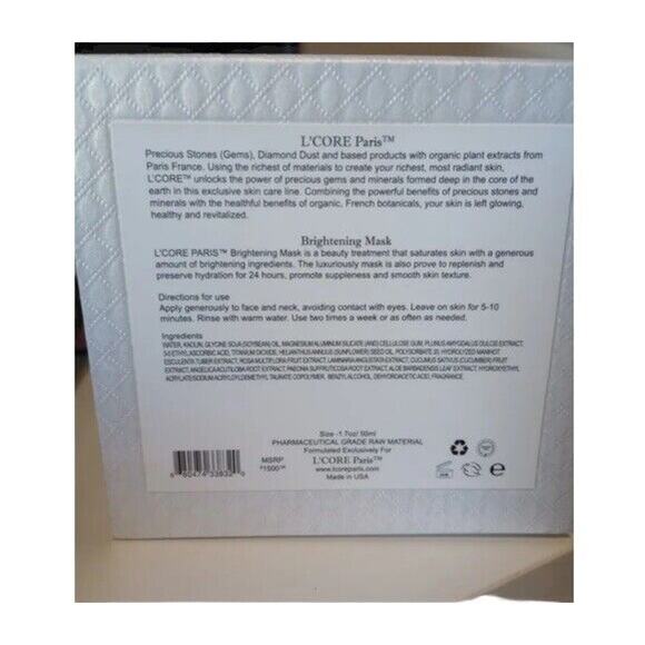L'Core Paris Multi Use Brightening Face Skin Mask- High End Skin Care‎ - Picture 5 of 5